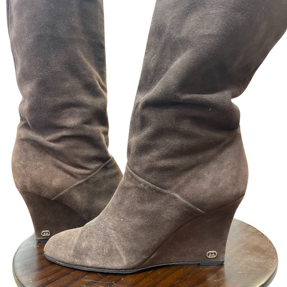 Gucci suede wedge knee high boot - Picture 2 of 3